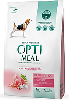 Корм Opti Meal для собак средних пород Индейка 4 кг