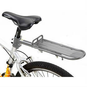 Багажник для велосипеда алюмінієвий сірий. Велосипедний багажник. Велобагажник. Багажник вело.