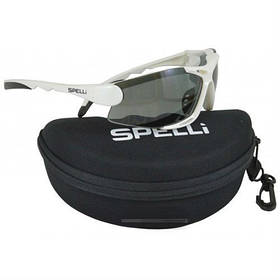Окуляри для велосипедистів. SGL990 без змінних лінз білі. Спортивні окуляри.