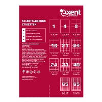Етикетка клейка "Axent" 2466-А 64*34-24 шт./л., фото 2