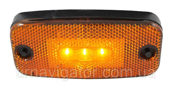 Габарит бічний світлодіодний LED жовтий з кронштейном LD 180, фото 1