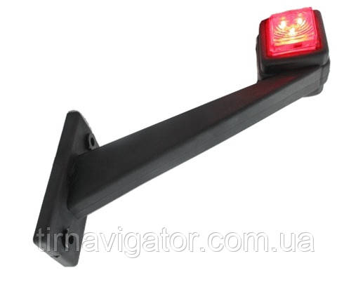 Габаритний-ріг бічний LED (45* довгий, біло-червоний, лівий) (LD442)