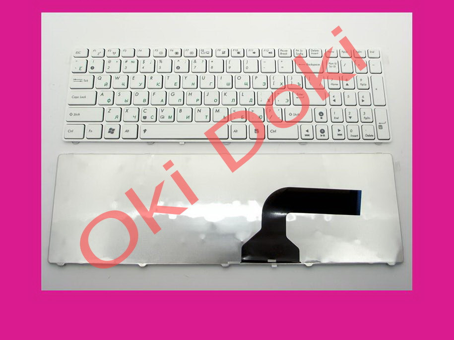 Клавіатура для ноутбука ASUS K52J біла