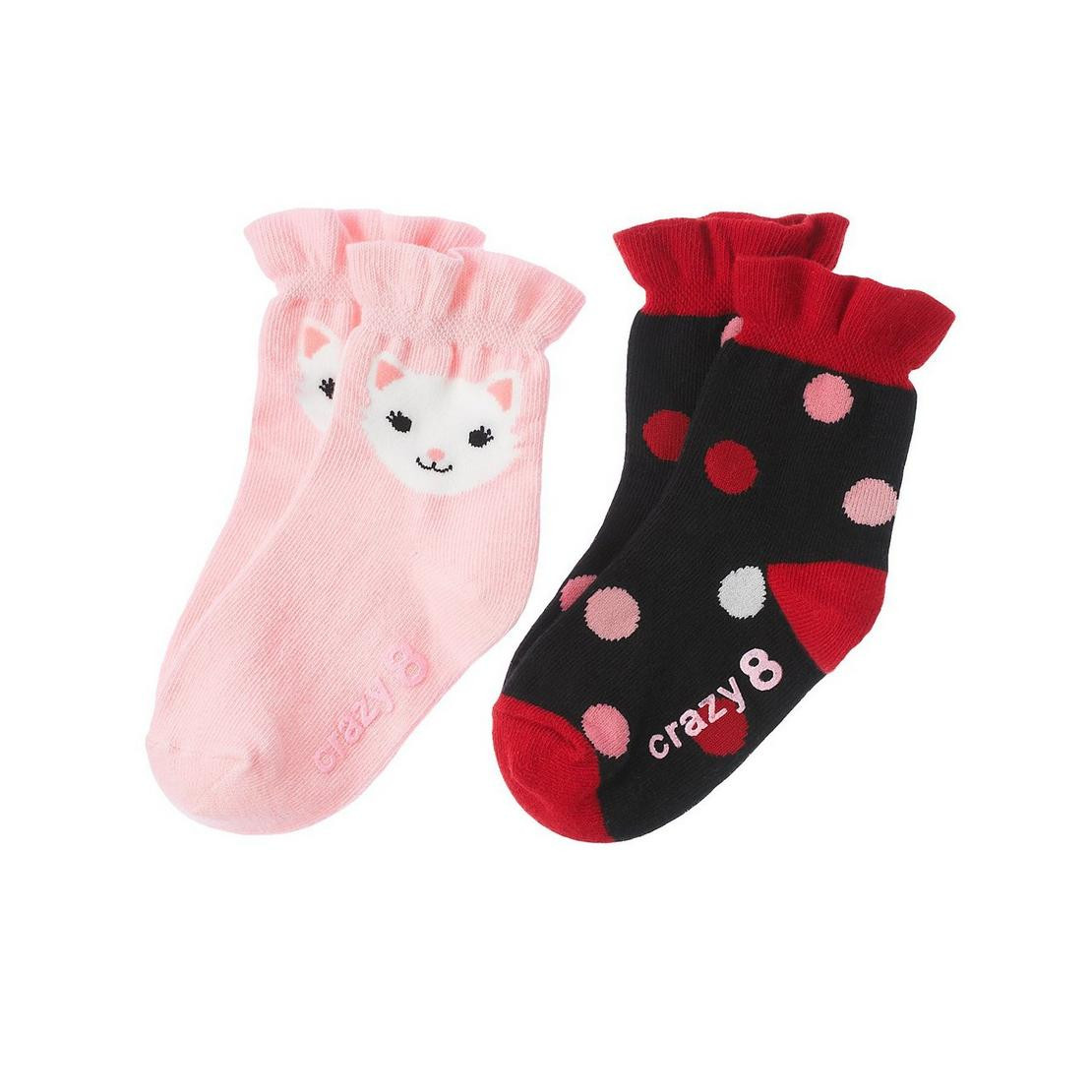 Дитячі шкарпетки для дівчинки (2 пари) 6-12 місяців