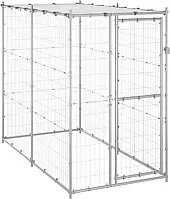 Манеж для собак VidaXL на открытом воздухе с оцинкованной сталью 110x220x180(150800)