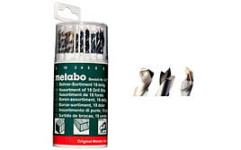 Набір свердел metabo за камінь,дерево,метал 18шт (тубус)