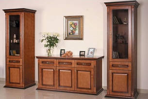 Вітрина однодверна дерев'яна у вітальню Медея пряма колір на вибір, РКБ-Меблі, фото 2