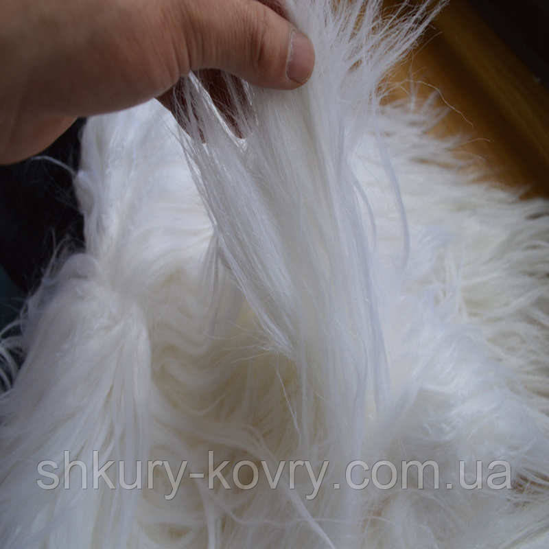 Ковер из меха тибетской ламы белоснежного цвета в Украине - фото 2 - id-p509152699