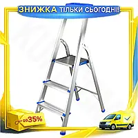 Драбина алюмінієва SIGMA Universal Fit 3 ступені сходи для дому та дачі переносні легкі сходи для ро UniS2L_K