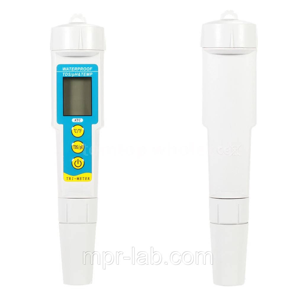Комбінований вологозахищений PH/TDS-986, рН: 0-14,00, TDS: 0-19990ppm, АТС