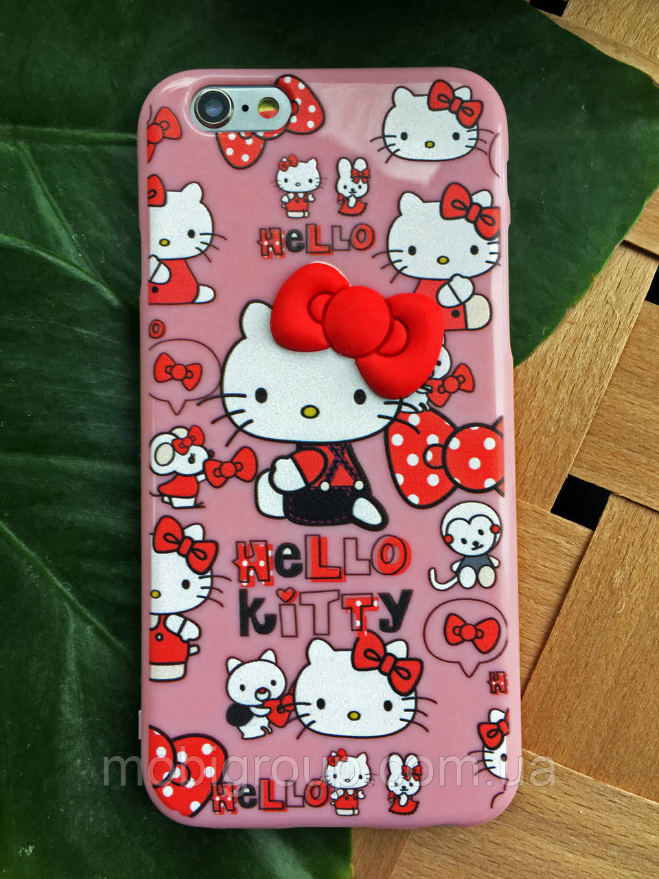 Силиконовый чехол Hello Kitty iPhone 6S/6 - фото 1 - id-p423731333