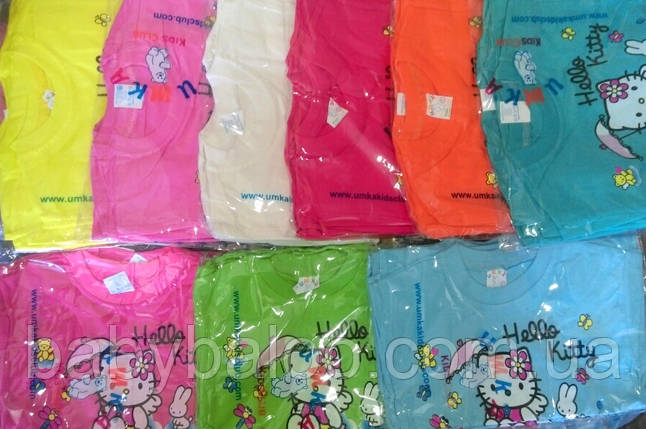 Модна футболка для дівчинки "Hello kitty"(від 1 до 3 років), фото 3