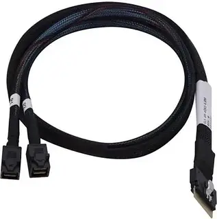 Кабель Microchip SlimSAS 8x SFF-8654 2x MiniSAS HD SFF-8643 0.8м черный