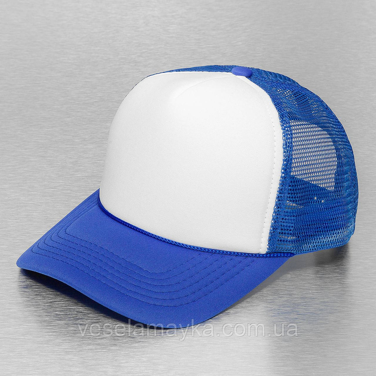 Синя кепка тракер із білим