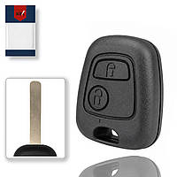 Корпус ключа на 2 кнопки Citroen C1 C2 C3 C4 с лезвием VA2