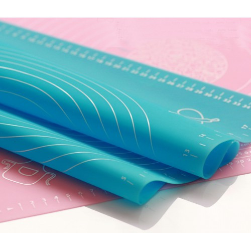 Килимок-підкладка для розкачування тіста 40х50 см (блакитний)