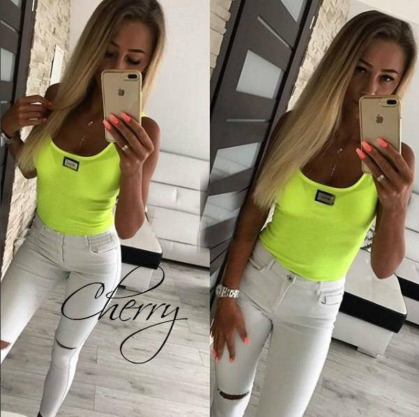 

Майка женская "Flamme" рубчик, Разные цвета