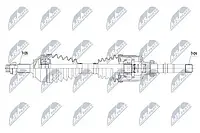 Піввісь PEUGEOT 508 2.0HDI HYBRID 10-, 508 2.0HDI RXH 10- /ПЕРЕД,ПРАВ/ NPWPE029