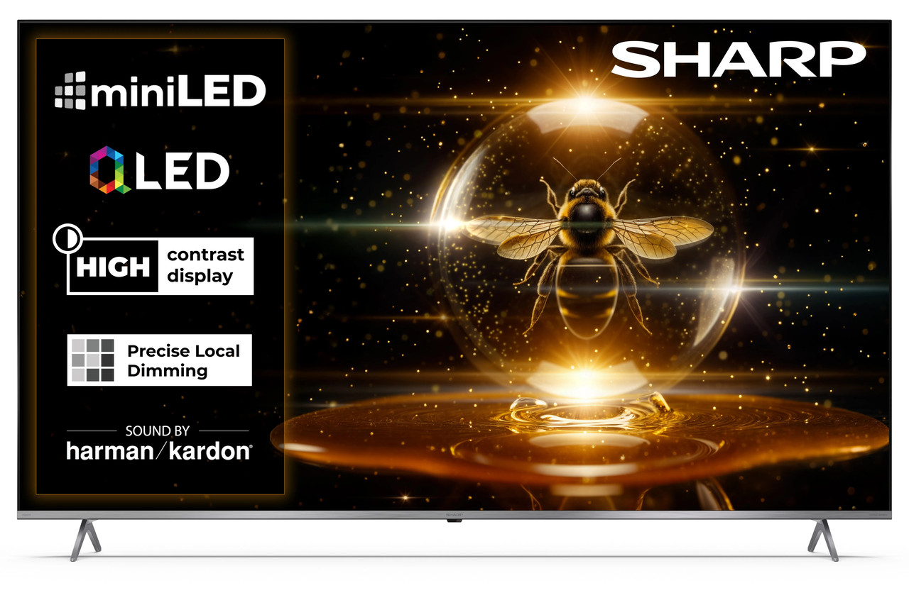 Телевізор Sharp 75JP7765E 75" QLED Mini LED 4K Google TV Dolby Vision Dolby Atmos HDMI 2.1 DVB-T2, фото 1