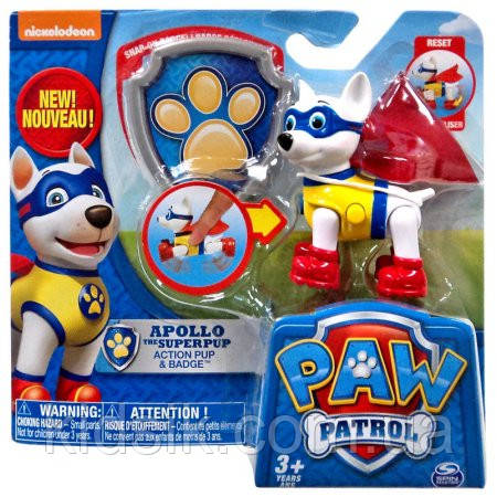 Щенячий патруль -Щеня Аполло -з медаллю -Paw patrol Nickelodeon