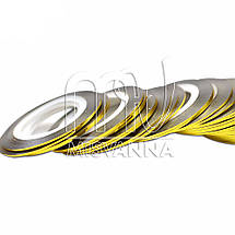 Стрічка-скотч для декору 1 мм, Т14 золото, фото 3