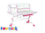 Дитячий стіл-трансформер FunDesk Amare II with drawer Pink, фото 2