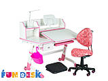 Дитячий стіл-трансформер FunDesk Amare II with drawer Pink, фото 8