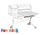 Дитячий стіл-трансформер FunDesk Amare II with drawer Grey, фото 2