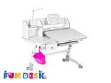 Дитячий стіл-трансформер FunDesk Amare II with drawer Grey, фото 7