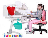 Дитячий стіл-трансформер FunDesk Amare II with drawer Grey, фото 8
