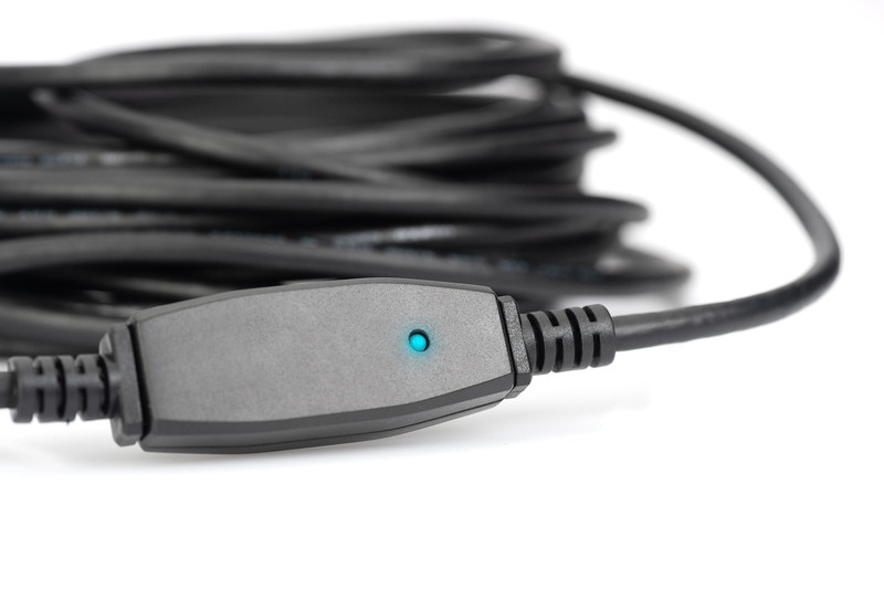 Удлинитель DIGITUS USB 3.0 Active Cable, A/M-A/F, 10м, черный deshevo - купи, фото 1