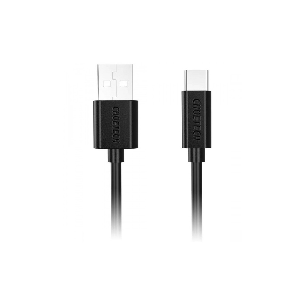 Дата кабель USB 2.0 AM to USB-C 3.0m 18W PVC black Choetech (AC0004-BK) (x781283), фото 1