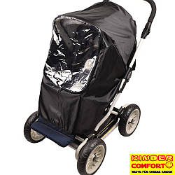 Універсальний дощовик-вітрозазахист на прогулянкову коляску (Kinder Comfort, чорний)