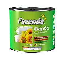 Фарба олійна Fazenda МА-15 2,5 кг (жовта)