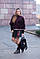 Шикарний светр-пончо з хутра скандинавської норки, колір марсала, довжина 55 см (пошиття), фото 2
