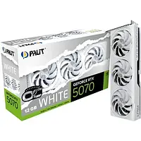 Видеокарта GeForce RTX 5070, Palit, OC (White), 12Gb GDDR7 (NE75070U19K9-GB2050W)