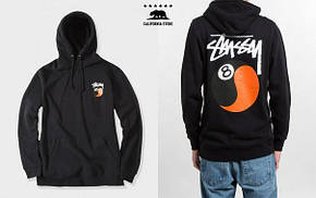 Худі stussy 8 ball | чорна стильна толстовка