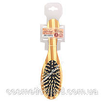 Щітка масажна для волосся овальна натуральне дерево Christian WHB-225, фото 2