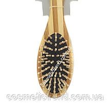 Щітка масажна для волосся овальна натуральне дерево Christian WHB-225, фото 5