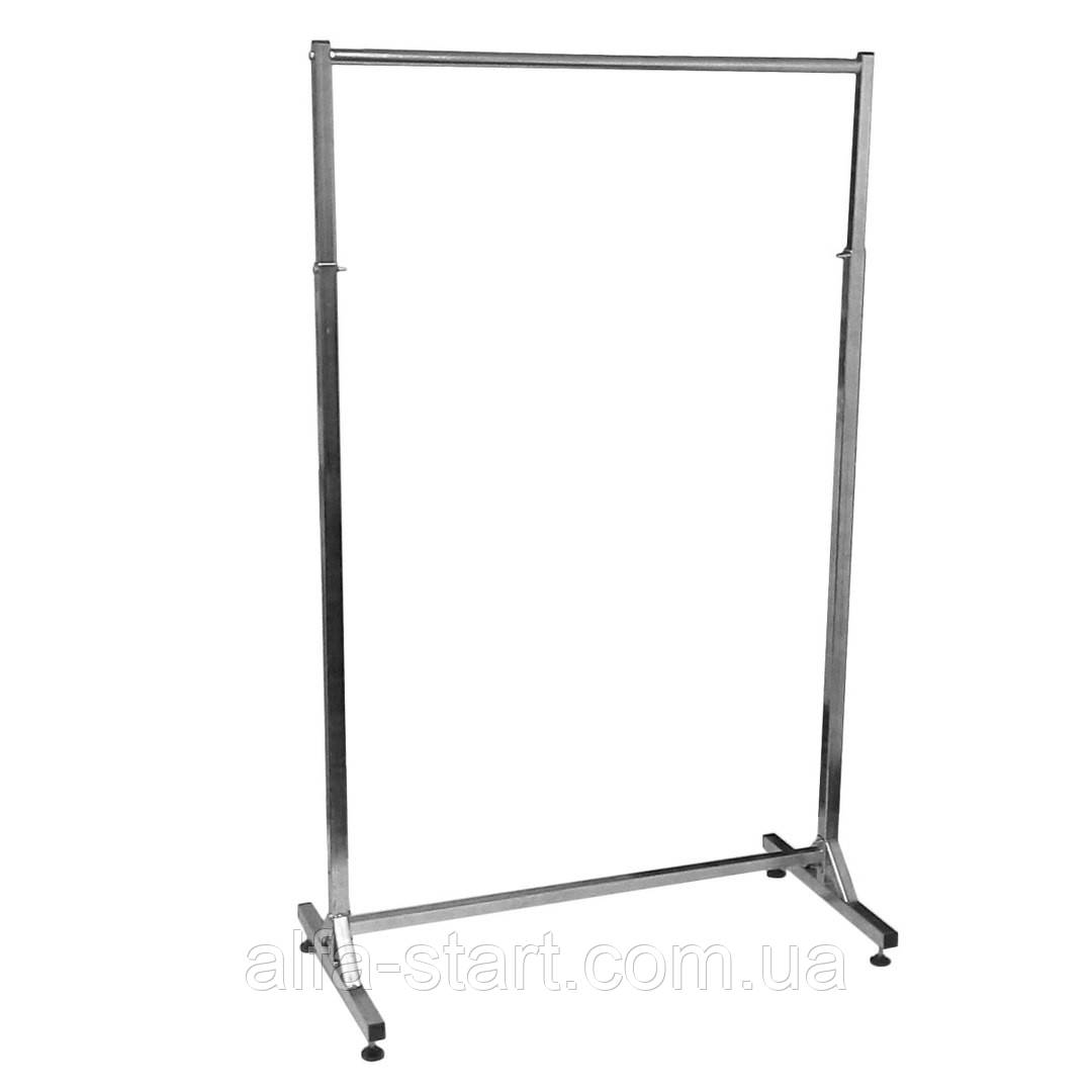 Стойка вешалка ширина 100см хромированная регулируемая высота на ножках ...