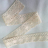 Мереживо бавовняне бежеве 4 см