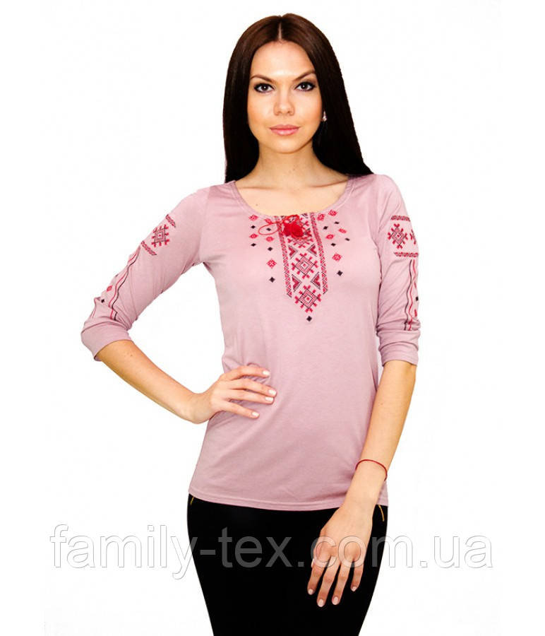 Футболка вишита жіноча «Святкова», розміри L, XL, 2XL