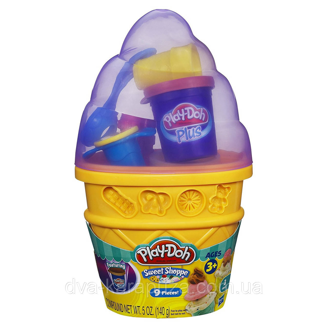 Ігровий набір Play-Doh Sweet Shoppe Ice Cream Cone Container! Колір може відрізнятися! Оригінал, фото 1