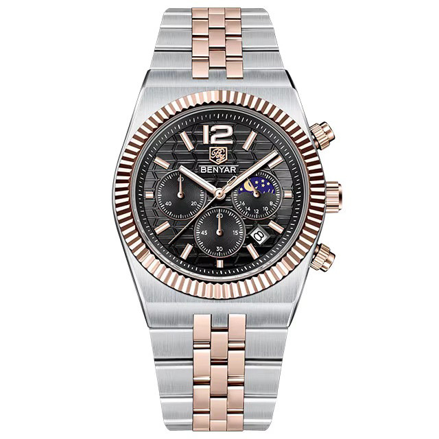 Benyar BY-5225 Silver-Rose Gold-Black, фото 1