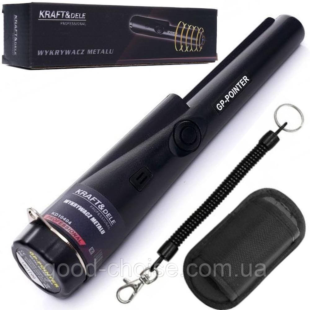 Пинпоинтер GP-POINTER KD10404, 12 кГц, IP66, с чехлом и фонариком / Металотетектор ручной / Влагостойкий пеноинтер, фото 1