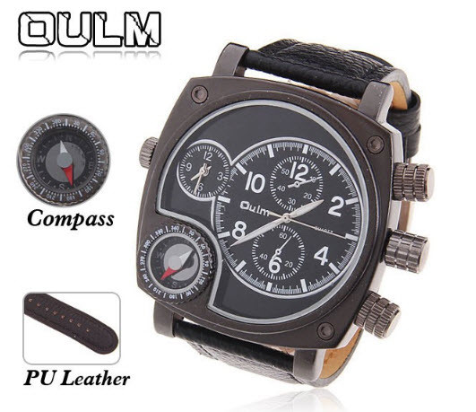 Мужские классические наручные часы OULM 9526 Steel - фото 1 - id-p28106731