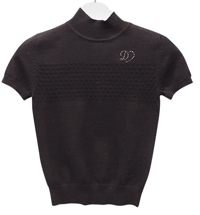 Кофта Deloras з декоративною вставкою на грудях, р. 134-164, чорна