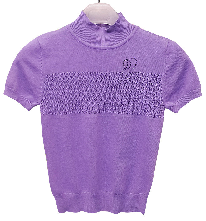 Кофта Deloras з декоративною вставкою на грудях, р. 134-164, фіолетова