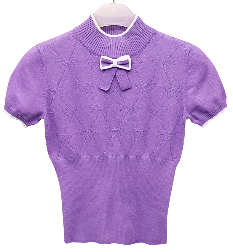 Кофта Deloras з бантиком-метеликом, р. 134-164, фіолетова