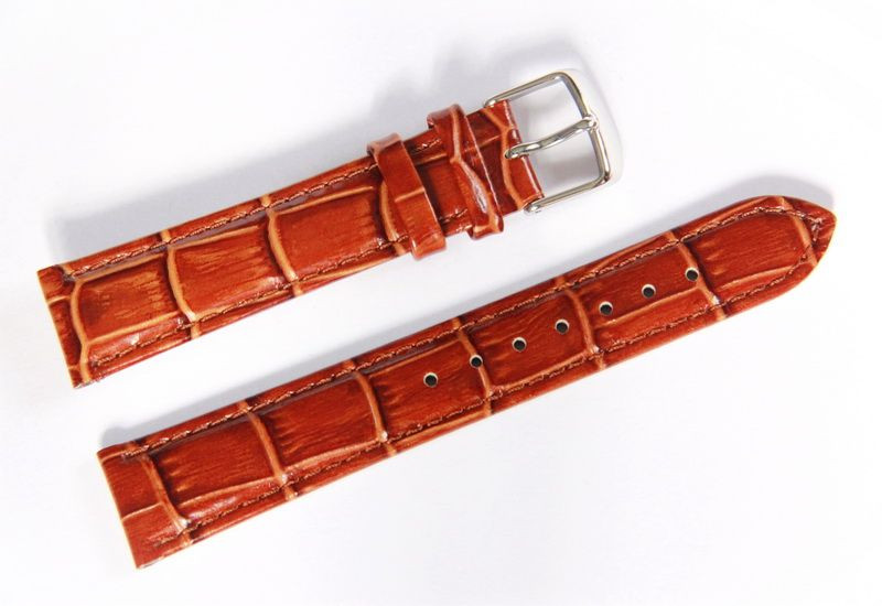Ремешок кожаный Bros Cvcrro a Mano для наручных часов с классической застежкой, коричневый, 18 мм - фото 1 - id-p509839531